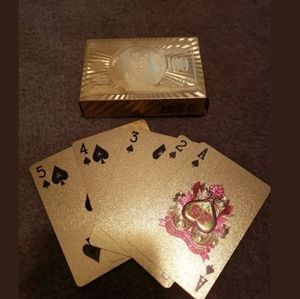 GOLD AND SILVER FOIL $100 FRANKLIN PLAYING CARDS